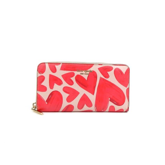 kate spade new york hearts zip around continental wallet - Picture 1 of 13
